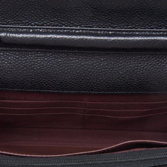 Chanel Matelasse Chain Wallet Silver Hardware Black - Picture 7 of 10